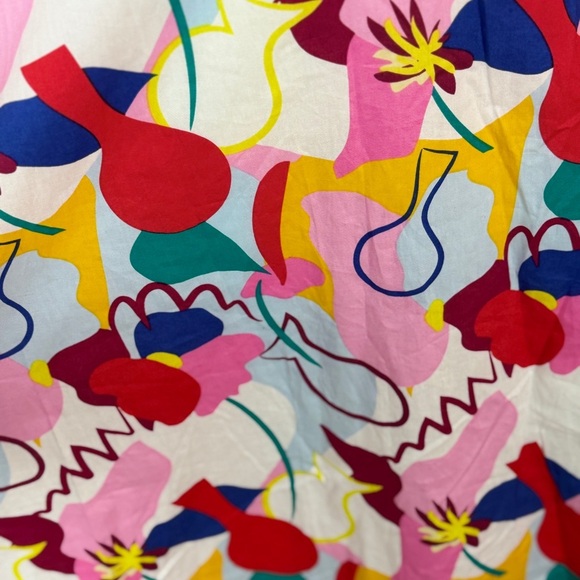 FREE PEOPLE Glamorous Abstract Rainbow Colorful Abstract Print dress Size 6. E51 - Picture 5 of 16